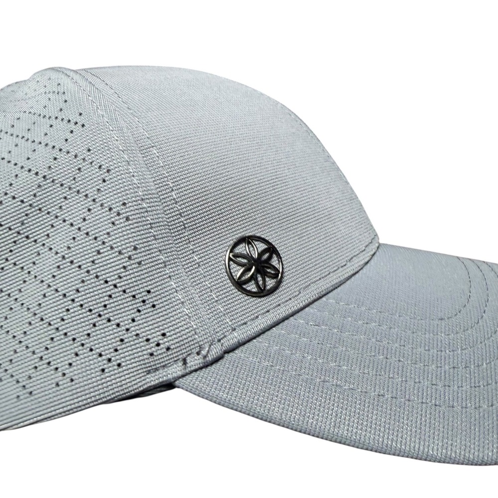 Gaiam Baseball Hat Unisex OS Grey Perforated Performance Adjustable Strapback
